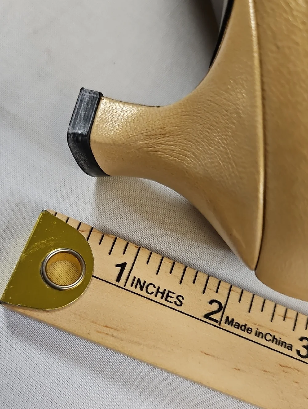 Stuart Weitzman Peep Toe Kitten Heels, Tan, Size 8